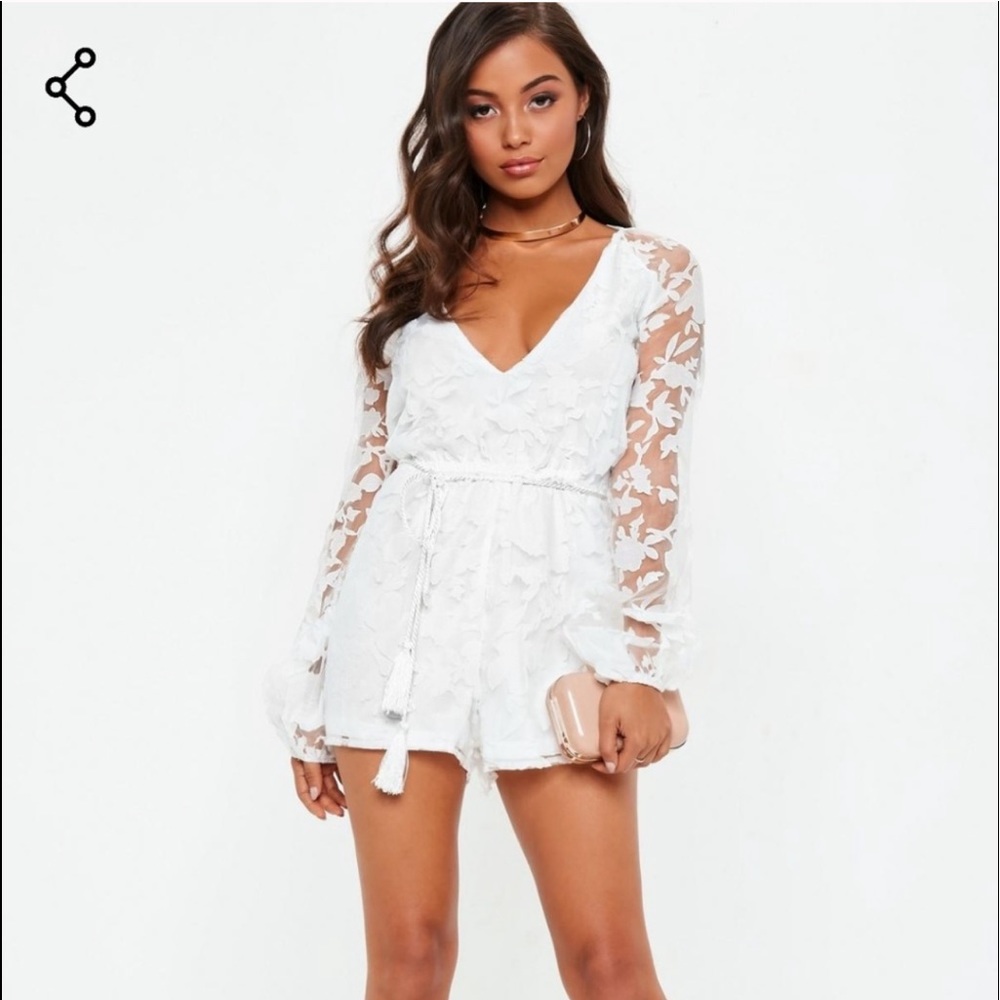 Missguided Floral Plunge Romper